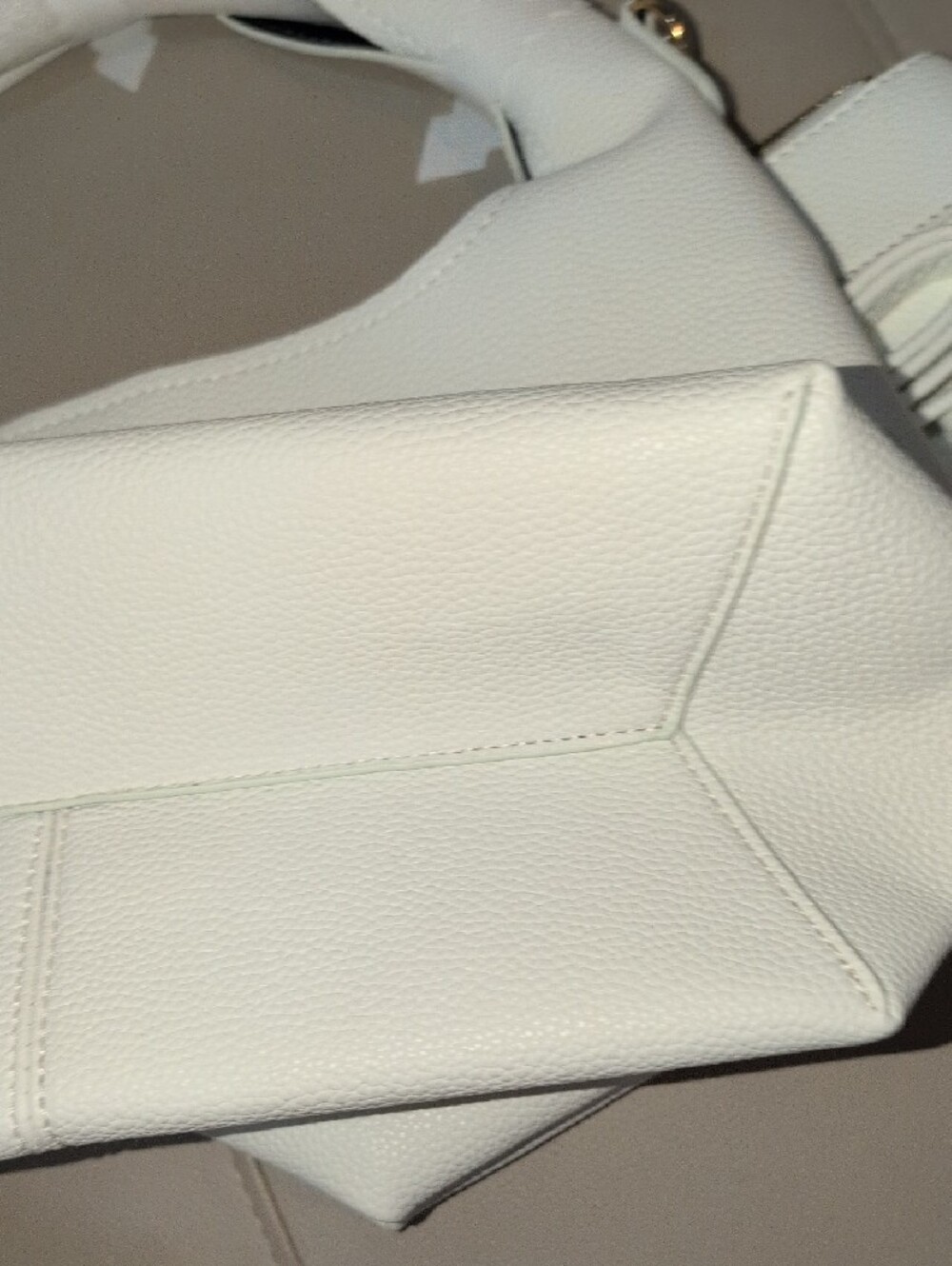 White Vegan "The Sack Bag" with Detachable Strap - NWT - Picture 8 of 16